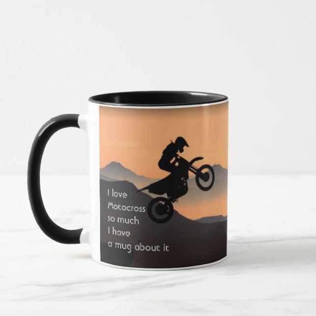 Caneca Ame Motocross Biking Tanta Coisa Divertida (Esquerda)