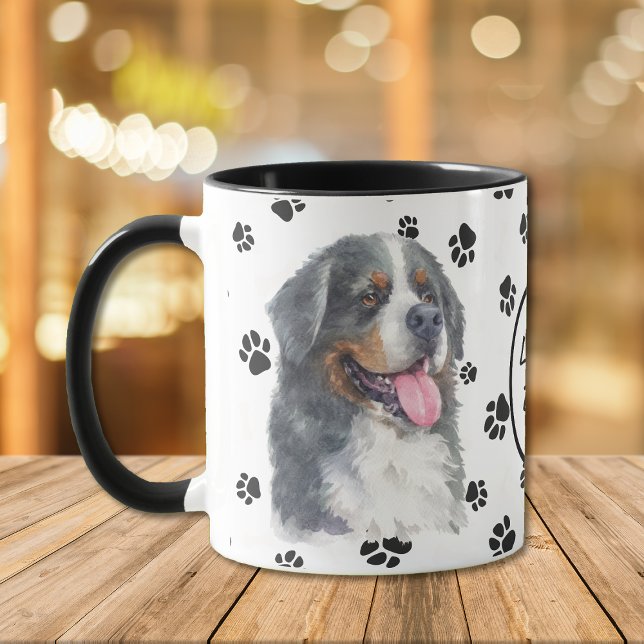 Caneca Ame O Meu Cachorro da Montanha Bernese (Criador carregado)