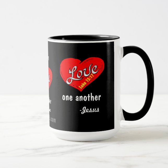 Caneca Ame um ao outro gotGod316.com Jesus (Direita)