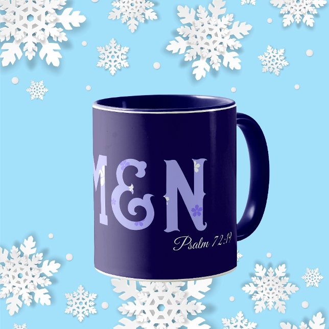 Caneca Amen Bible Verse Modern Typography Personalized (Amen Bible Verse Modern Typography Custom Mug, perfect Christmas gift for family, Christian friends)