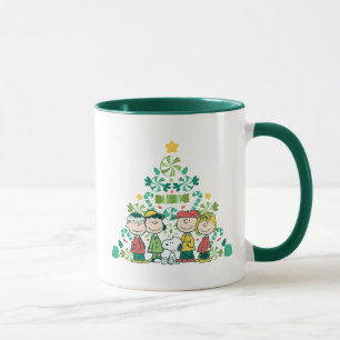 Caneca Amendoins Árvore de Natal de hortelã-pimenta