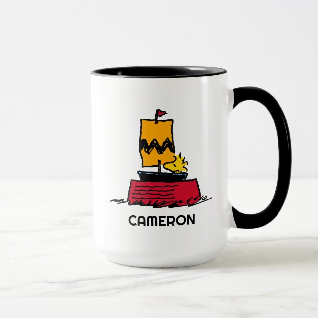 Caneca Amendoins | Barco de velas de galhardetes de madei (Direita)