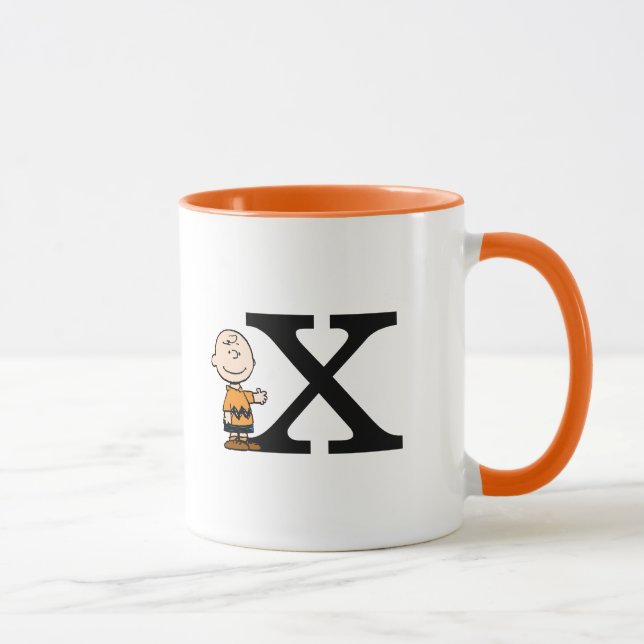 Caneca Amendoins | Charlie Brown Monograma X (Direita)