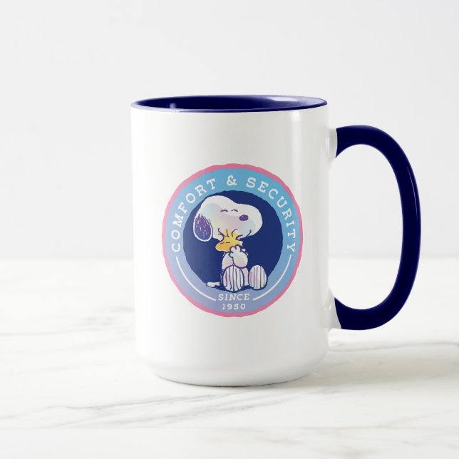 Caneca Amendoins | Crachá de conforto e segurança azul (Direita)