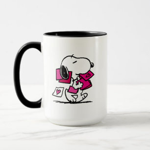 Caneca Amendoins   DIA DE OS NAMORADOS   Snoopy Com Dias 