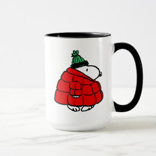 Caneca Amendoins Jaqueta Snoopy Red Puffer