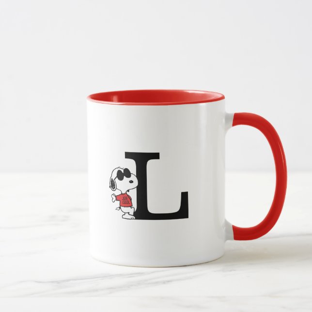 Caneca Amendoins | "Joe Legal" em pé | Monograma L (Direita)