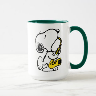 Caneca Amendoins Jogador Esnoopy Saxofone
