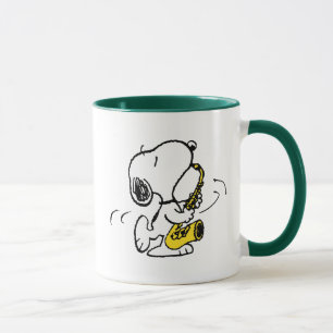 Caneca Amendoins Jogador Esnoopy Saxofone