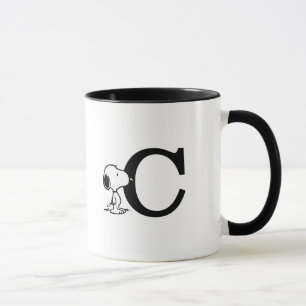 Caneca Amendoins   Monograma C de Snoopy