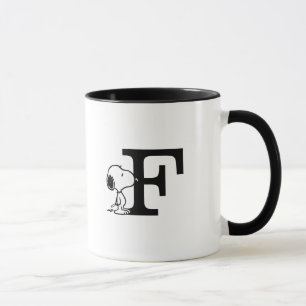 Caneca Amendoins Monograma de Snoopy F