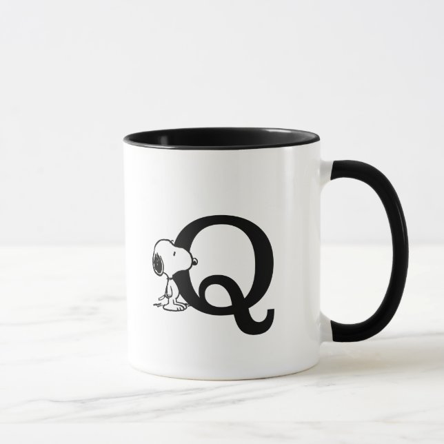 Caneca Amendoins | Monograma Q de Snoopy (Direita)