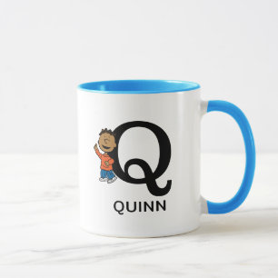 Caneca Amendoins Nome Franklin e Monograma Q