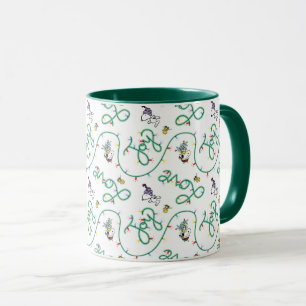 Caneca Amendoins   Padrão de amor de Natal brilhante e br