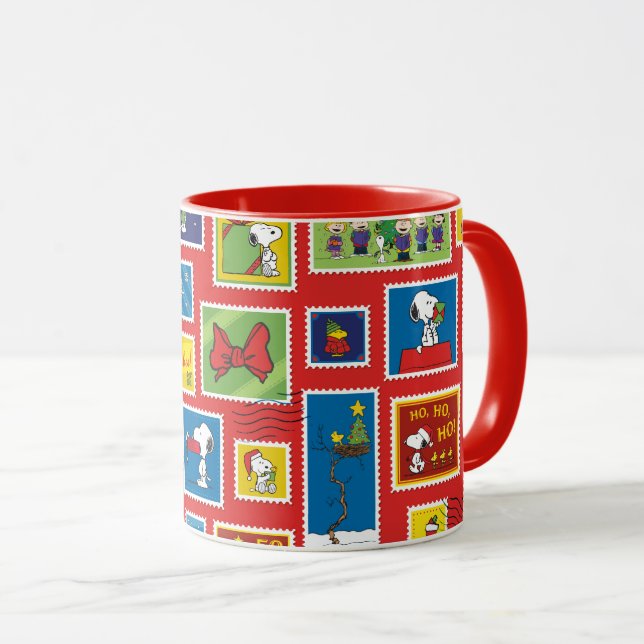 Caneca Amendoins | Padrão de Cartazes de Natal (Frente Esquerda)