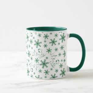 Caneca Amendoins Padrão De Neve De Noopy De Natal