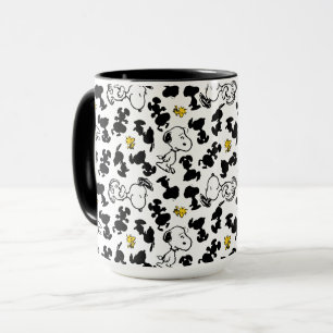 Caneca Amendoins Padrão de sombra de espinheiros e de m