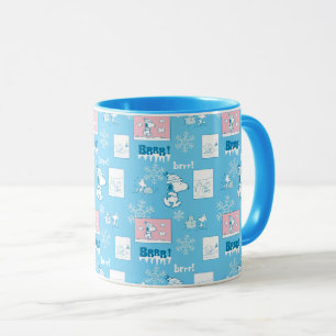 Caneca Amendoins Padrão do Dia da Neve do Snoopy