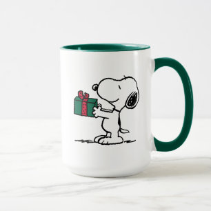 Caneca Amendoins Presente de Natal Snoopy Giver