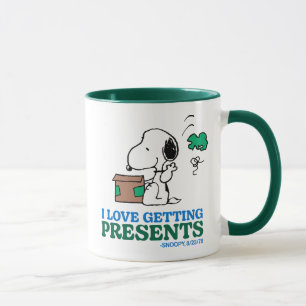 Caneca Amendoins   Snoopy I Love Getting Present