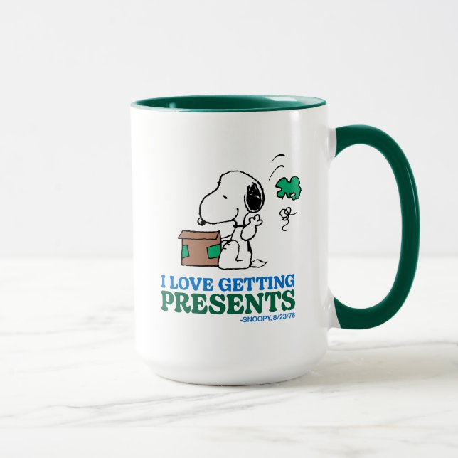 Caneca Amendoins | Snoopy I Love Getting Present (Direita)