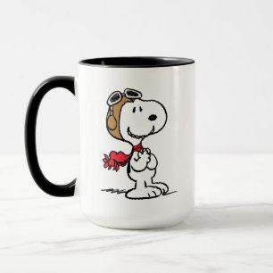 Caneca Amendoins Snoopy O Áce Voador