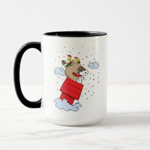 Caneca Amendoins Snoopy, o Ace Voador no Natal