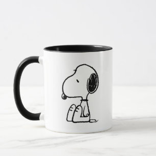 Caneca Amendoins Snoopy Olhando Para Baixo
