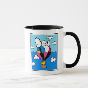 Caneca Amendoins Snoopy & Woodstock Balão de Ar Quente