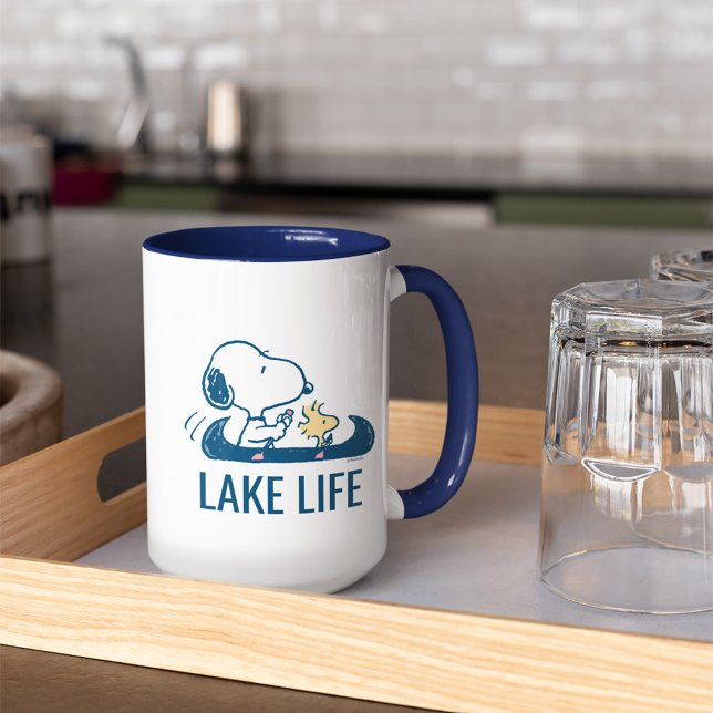 Caneca Amendoins | Snoopy & Woodstock canoé (Mug on tray)