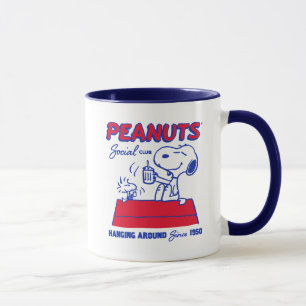 Caneca Amendoins   Snoopy & Woodstock pendurado