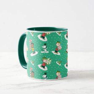 Caneca Amendoins Sonhos de Minhoca-Pimenta Padrão de Floc