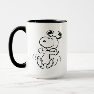 Caneca Amendoins Uma dança feliz snoopy