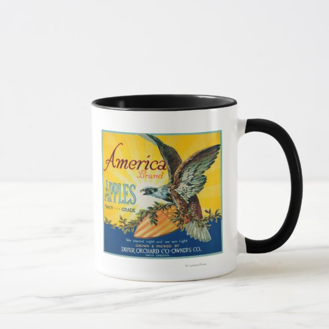 Caneca América Apple Crate LabelDufur, OU (Direita)