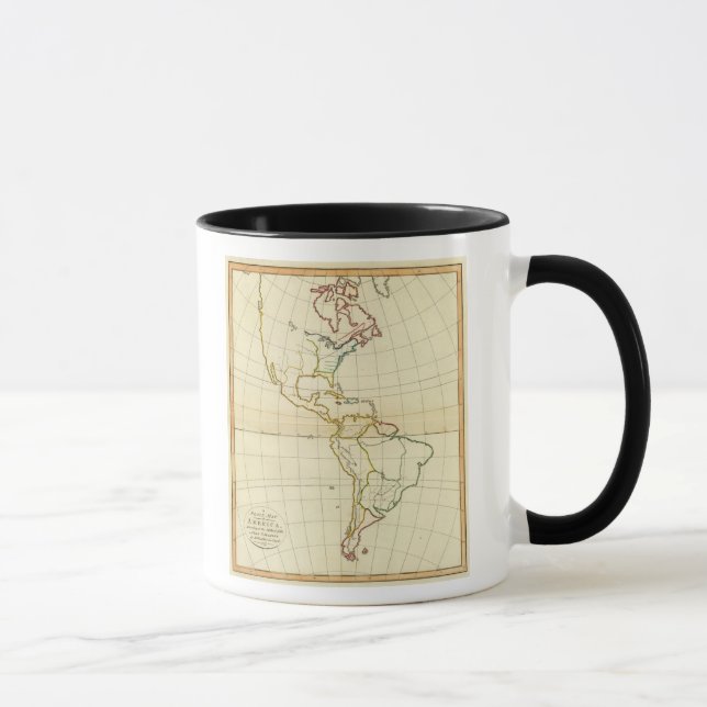 Caneca América de mapa simples (Direita)