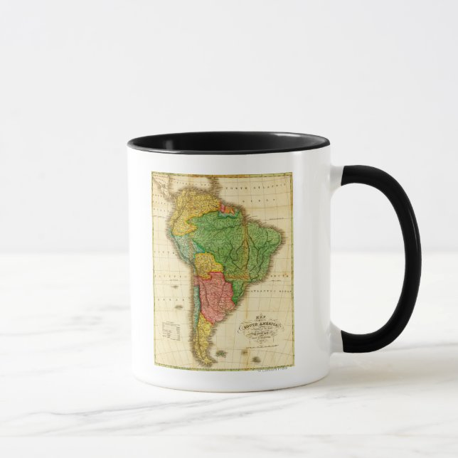 Caneca América do SulMapa Panorâmico América do Sul (Direita)