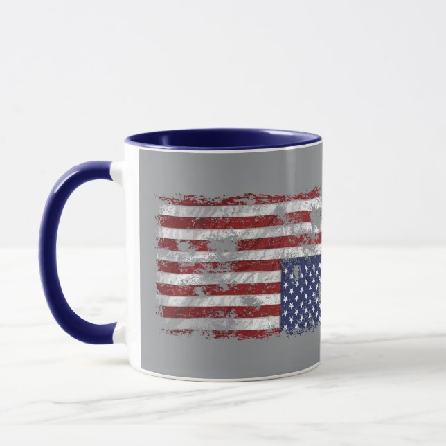 Caneca América em sofrimento - De cabeça para baixo Estad (Esquerda)