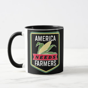 Caneca América precisa de fazendeiros para um agricultor 