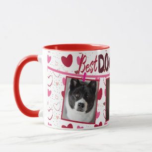 Caneca American Akita Melhor Cachorro Mãe Sempre Vermelha