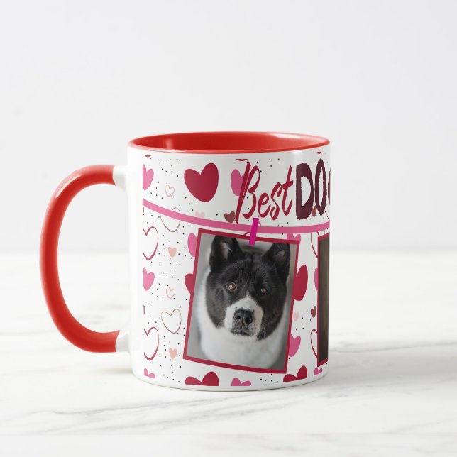 Caneca American Akita Melhor Cachorro Mãe Sempre Vermelha (Esquerda)