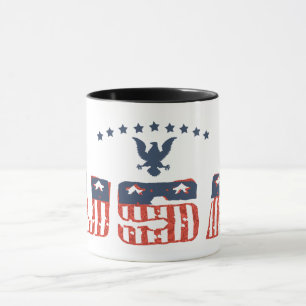 Caneca American Eagle Patriotic Grunge Versão Mug