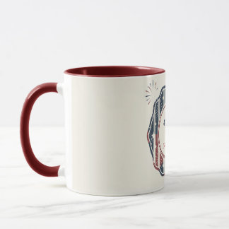 Caneca Americana Vintage Crachá Patriótico 4 de Julho