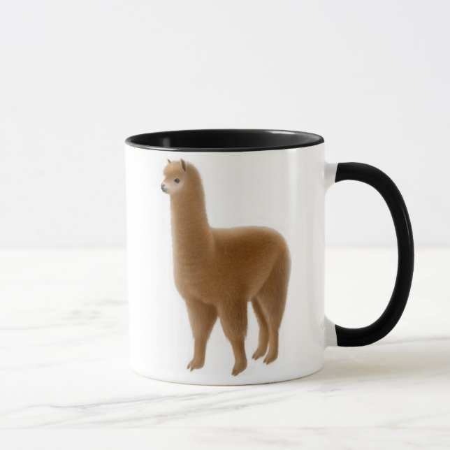 Caneca amigável da alpaca de Brown (Direita)