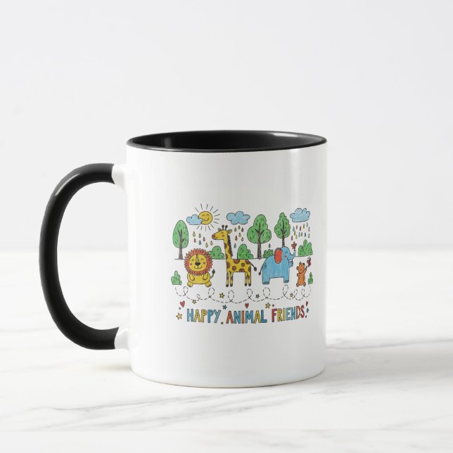 Caneca Amigos Animais Felizes (Esquerda)
