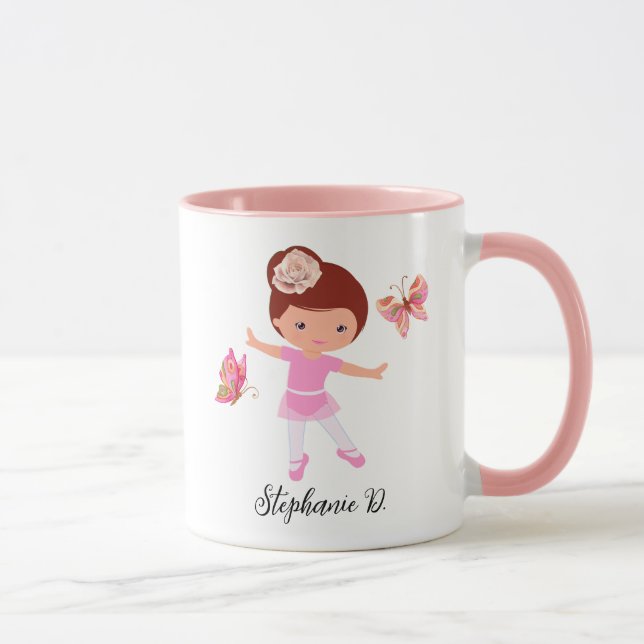 Caneca Amigos da Borboleta balé Tutu Ballerina Girl (Direita)