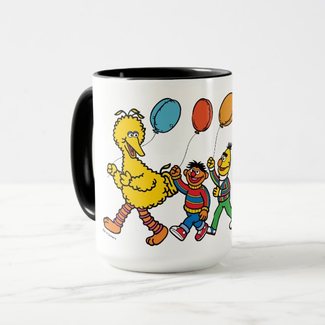 Caneca Amigos da Rua Sésamo | Balões de Festa (Frente Esquerda)