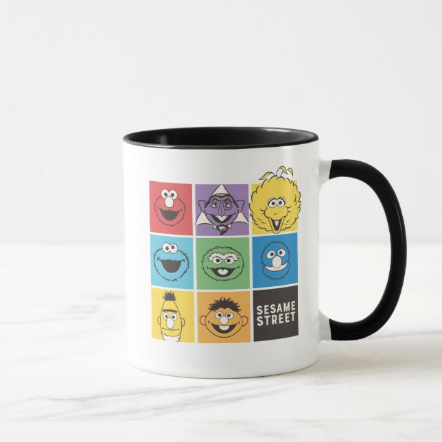 Caneca Amigos da Rua Sésamo | Blocos de Cor (Direita)