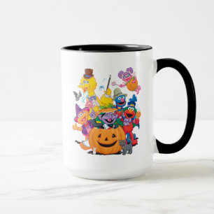 Caneca Amigos da Rua Sésamo   Feliz Halloween