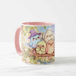 Caneca Amigos de Pássaros Mágicos Fofos