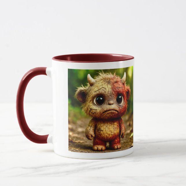 Caneca Amigos Estranhos - Poster de demônio para bebês tr (Esquerda)